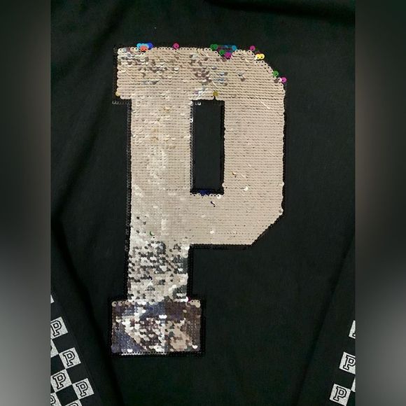 PINK VS CHECKERED FASHION SHOW RUNWAY BLING HOODIE LARGE - Picture 12 of 12